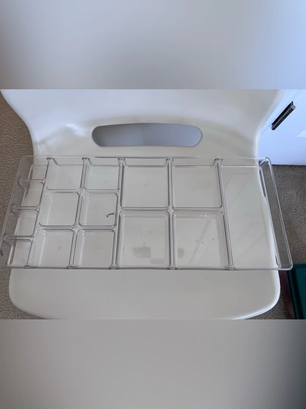 Clear Acrylic Drawer Organizer Tray 15 Compartment Makeup Jewelry Craft Storage